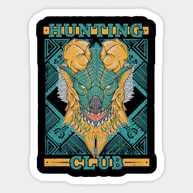 Hunting Club: Zinogre Sticker by AdamWorks